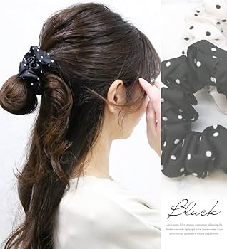 Amazon | 【 シュシュ 】水玉シュシュ ドット ヘアゴム